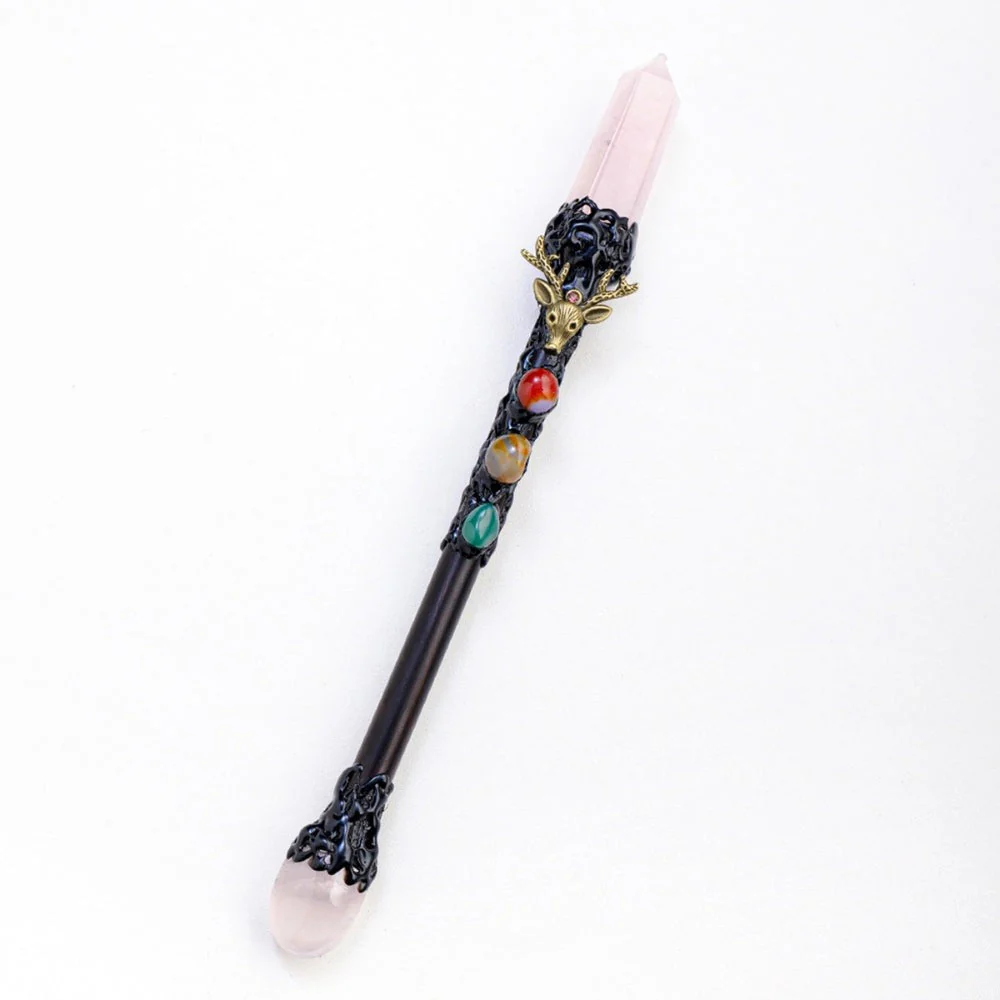 Natural Crystal Point Witchcraft Wand - Image 8