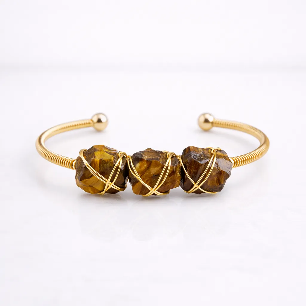 Natural Crystal Raw Stone Bracelet — Healing Energy in Every Bead - Image 6