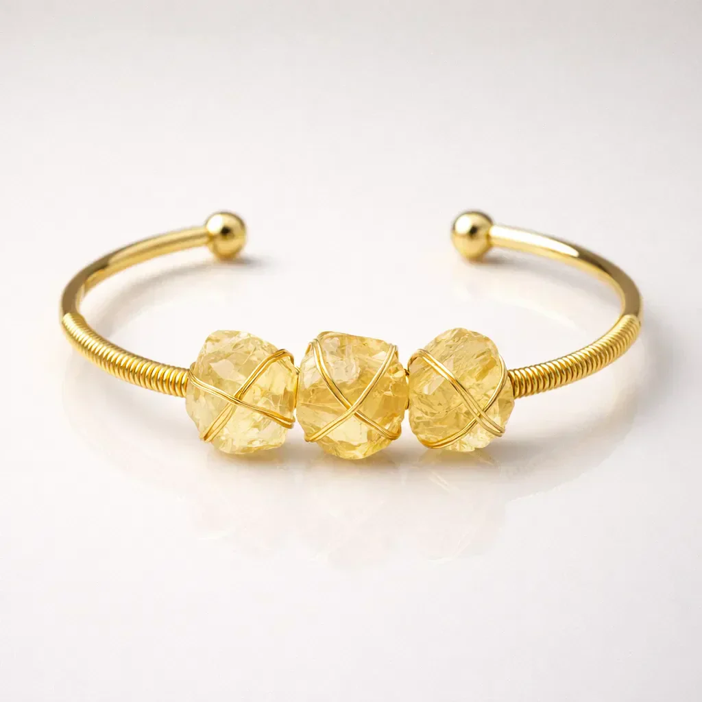 Natural Crystal Raw Stone Bracelet — Healing Energy in Every Bead - Image 9