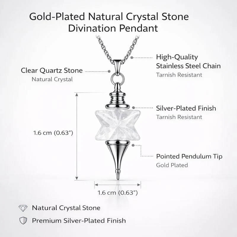Natural Crystal Stone Divination Pendant — Unlock Your Inner Wisdom - Image 4