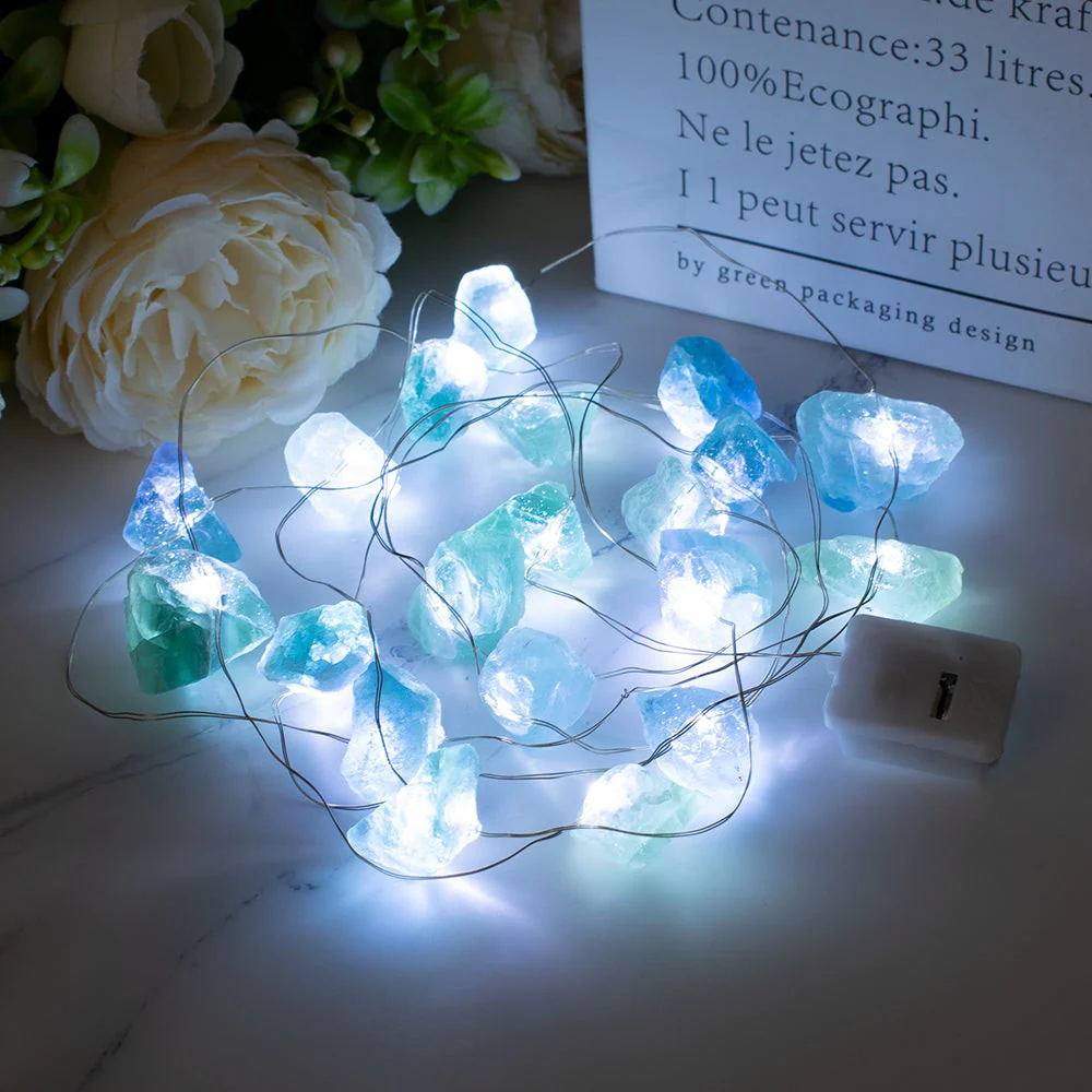 Natural Gemstone Festive String Light Decoration - Image 6