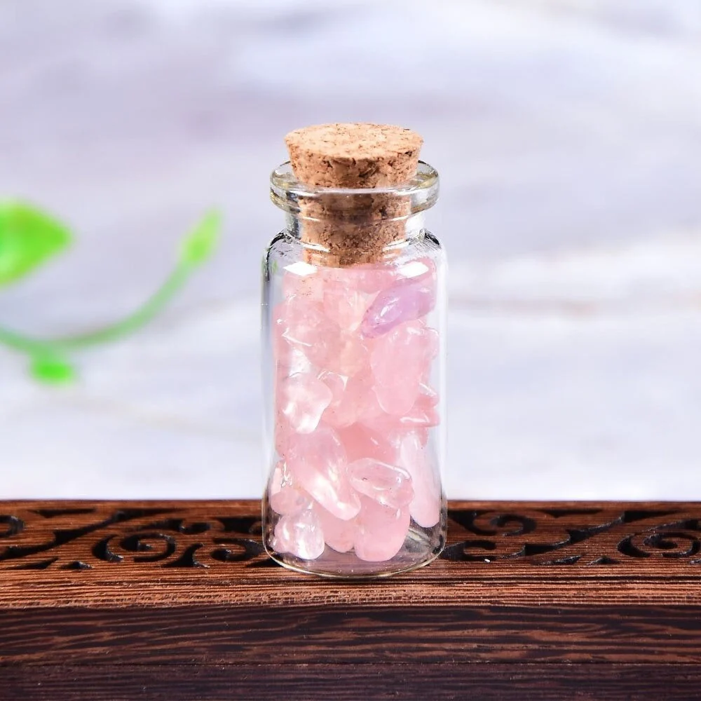 Natural Gemstone Glass Bottle Decor Set - Image 6