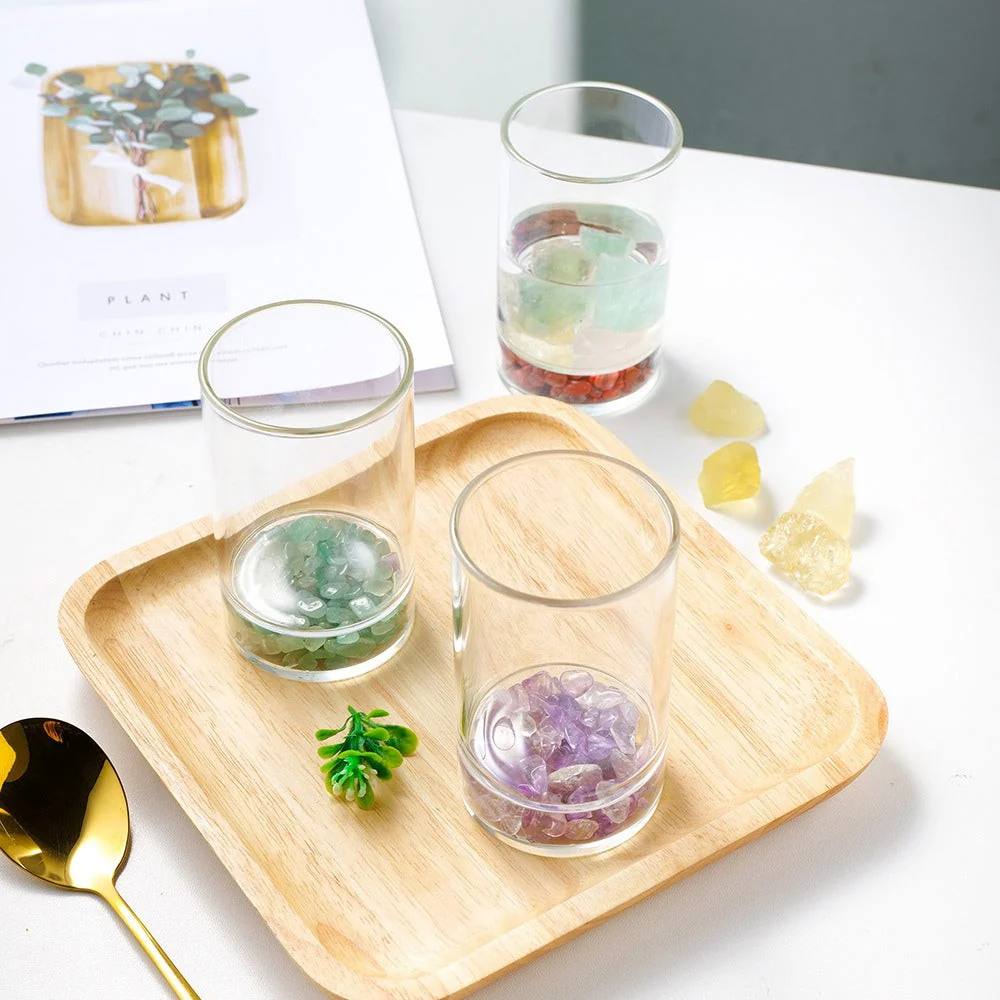 Natural Gemstone Glass Water Cup