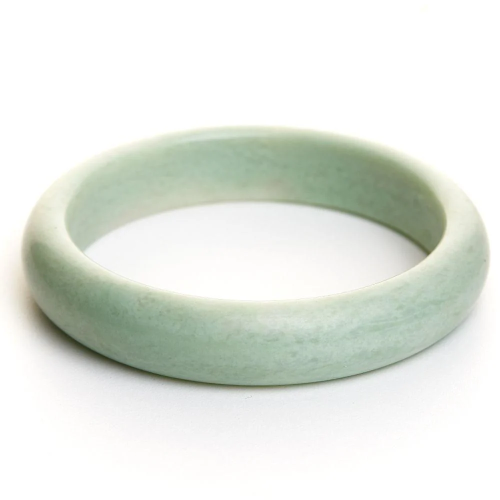 Natural Green Jade Bangle - Image 5