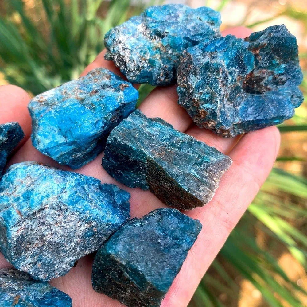 Natural Raw Blue Apatite Stones - Image 2
