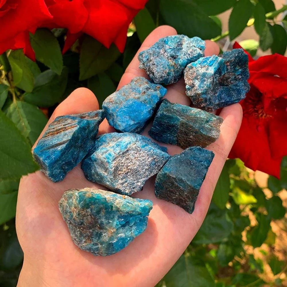 Natural Raw Blue Apatite Stones - Image 4