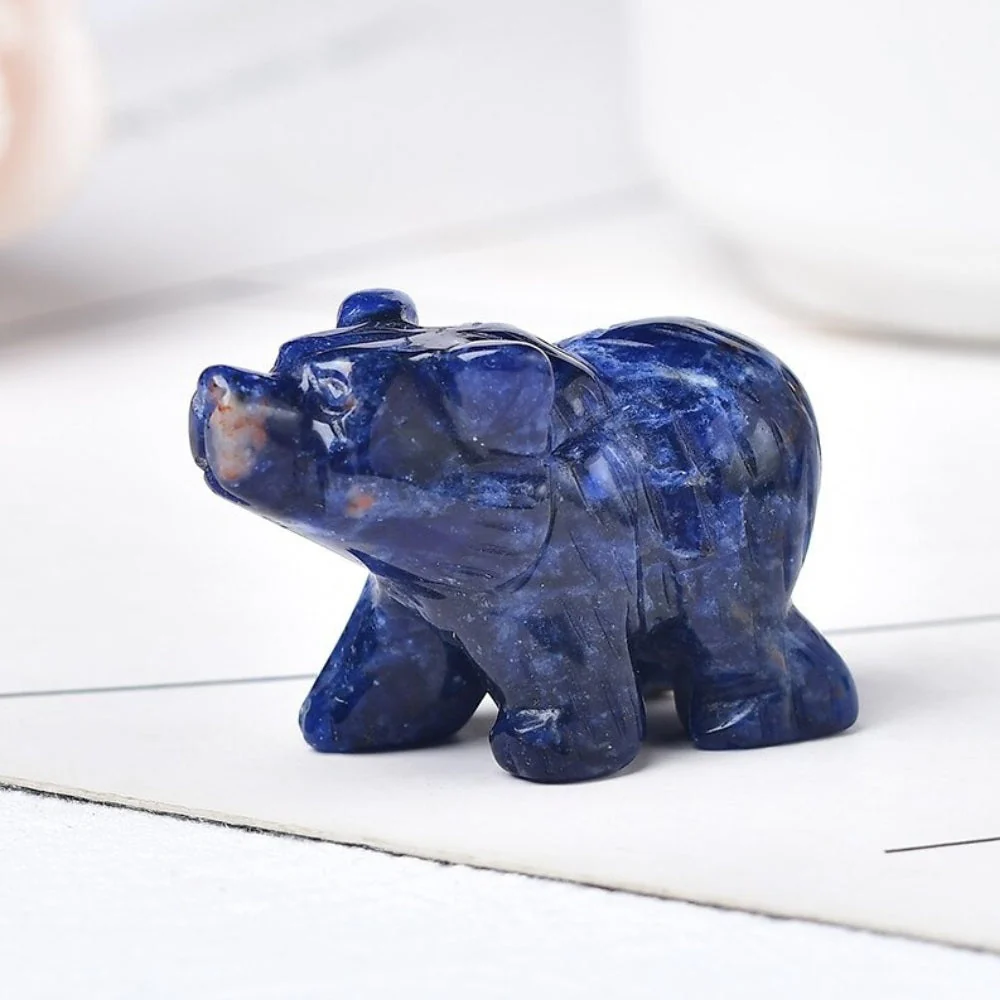 Natural Stone Bear Figurine - Image 11