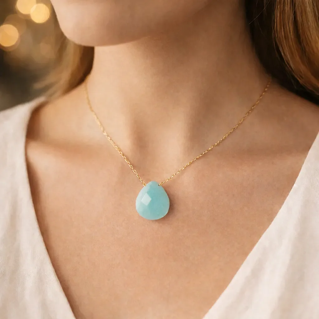 Natural Stone Water Drop Pendant — Embrace Serenity and Strength - Image 10