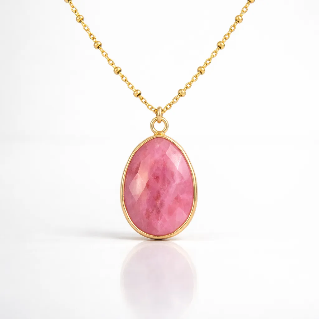 Natural Stone Wrapped Faceted Water Drop Pendant β Capture the Essence of Healing Energy - Image 6