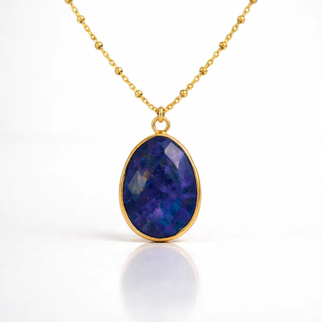 Natural Stone Wrapped Faceted Water Drop Pendant β Capture the Essence of Healing Energy - Image 9