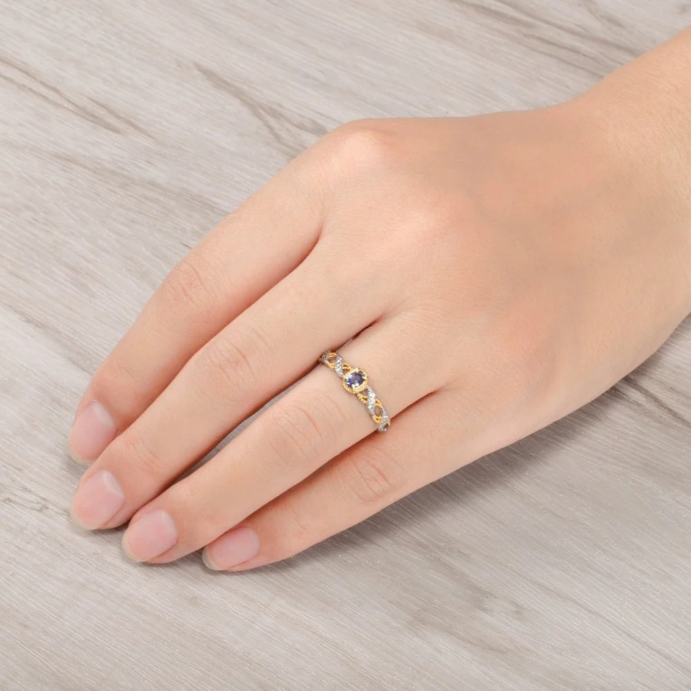 Natural Tanzanite Crystal Ring - Image 3