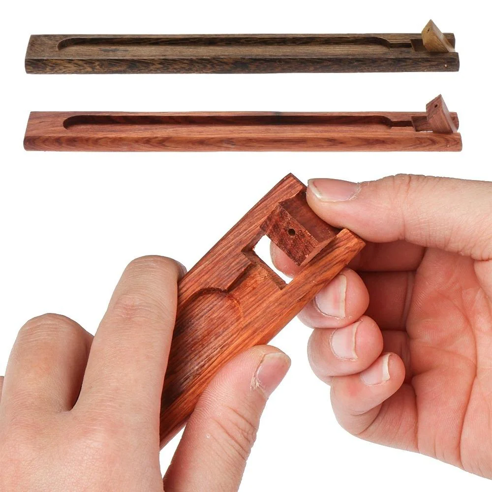 Natural Wooden Incense Sticks Holder - Image 4