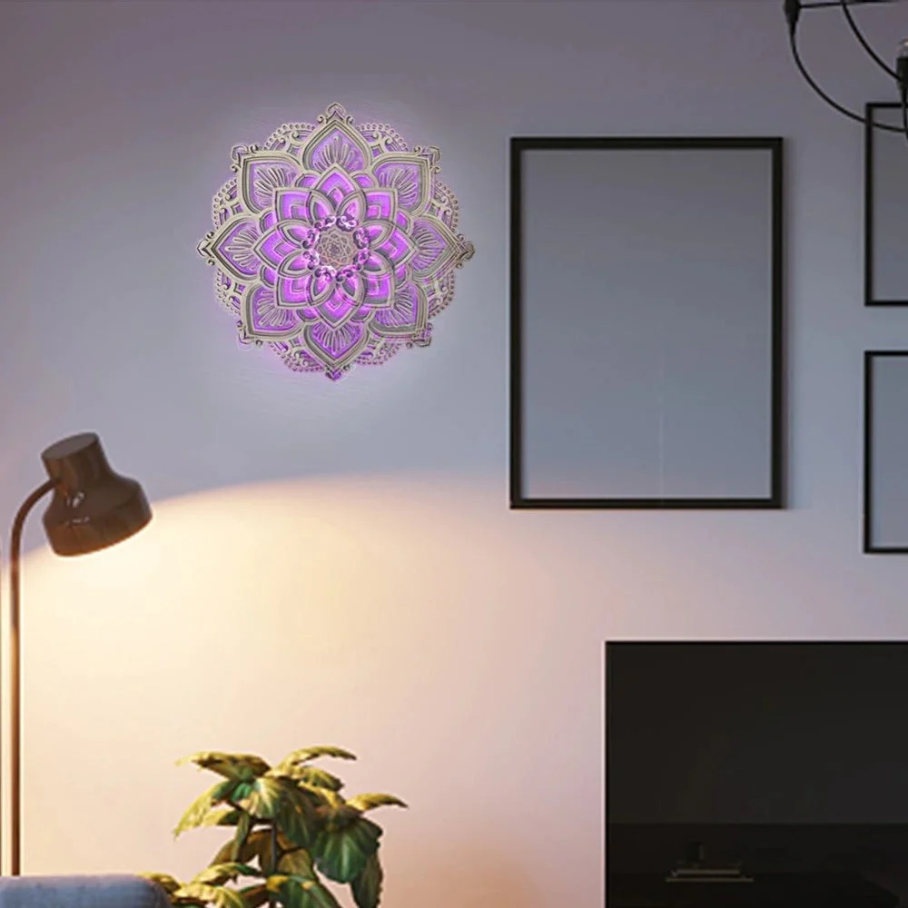 Lotus Flower Mandala Light Lamp - Image 5