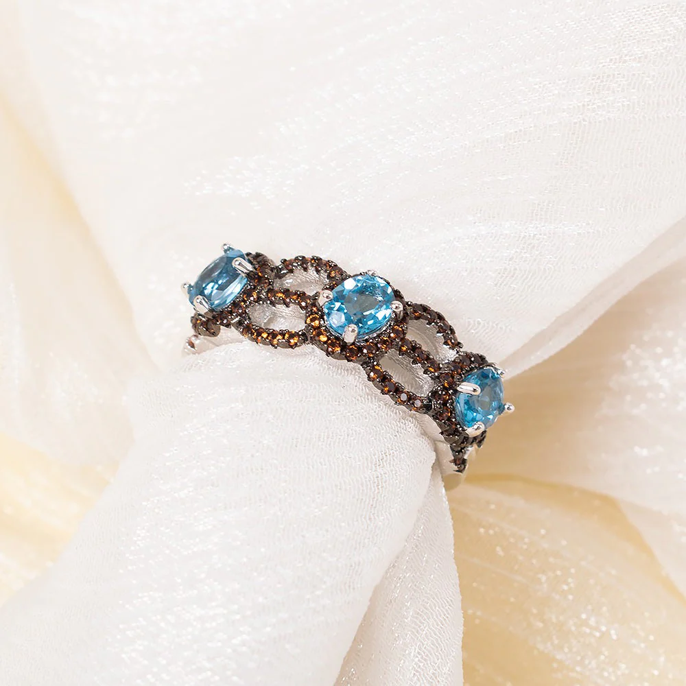 Navy Blue Topaz Ring - Image 7