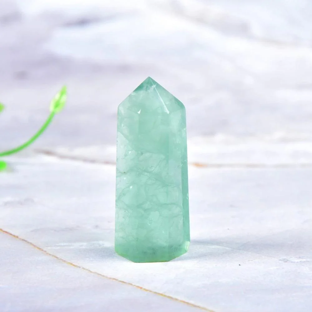 Obelisk Green Fluorite Crystal Wand - Image 3