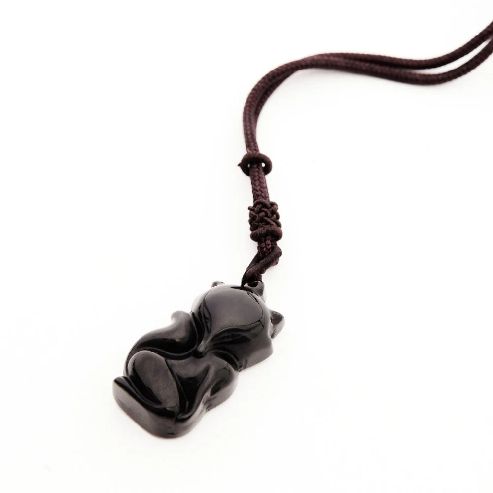Obsidian Dragon Fox Protection Necklace - Image 5