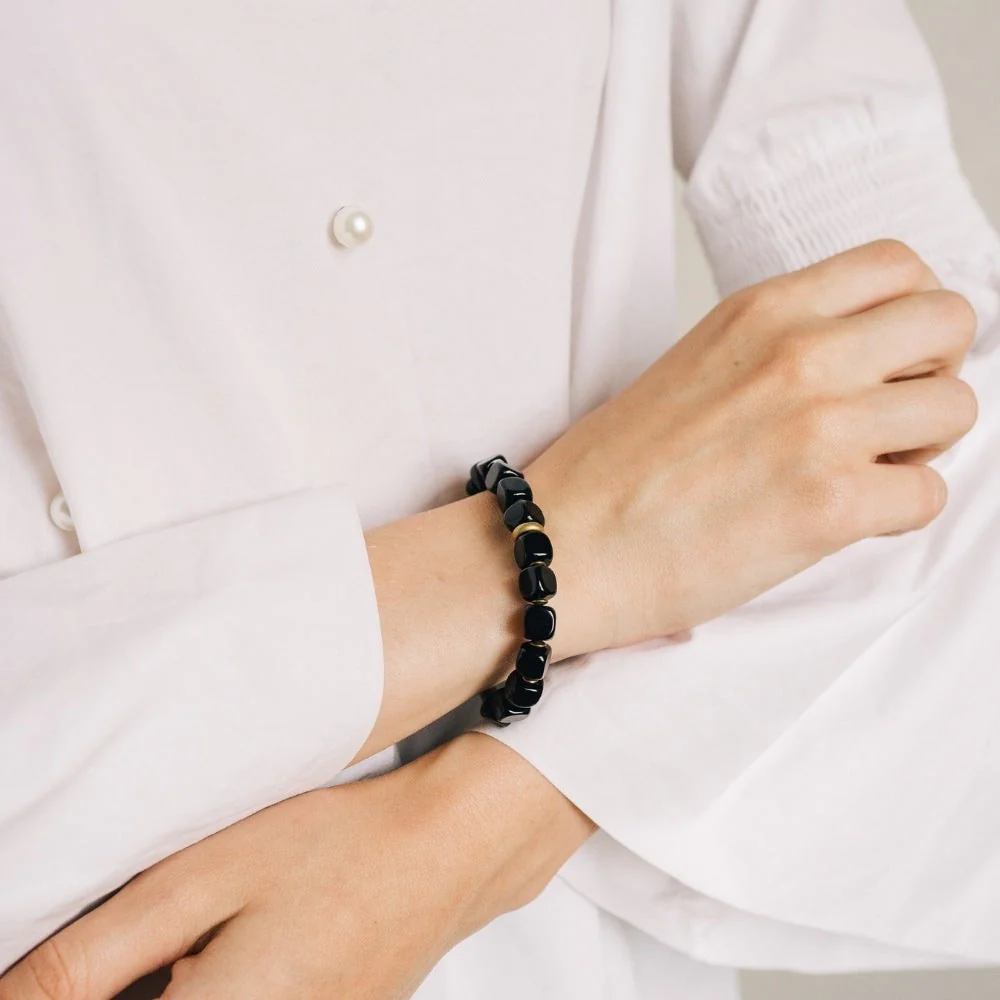 Obsidian Stone Copper Protection Bracelet - Image 2