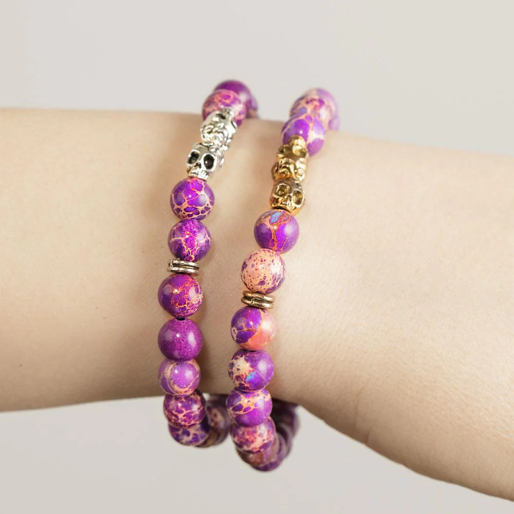 Ocean Jasper Skull Bracelets - Image 3