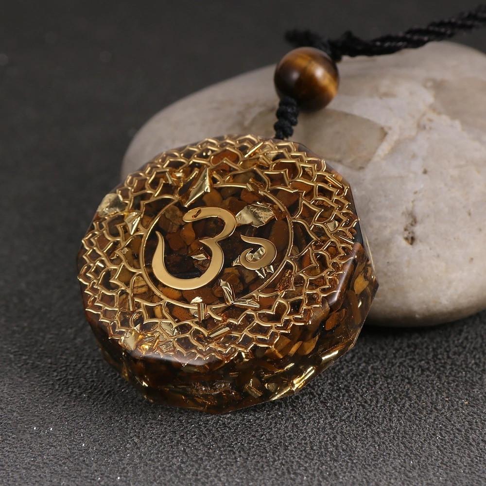 Tiger's Eye Talisman With Om Energy - Stay Laser-Focused On Your Goals