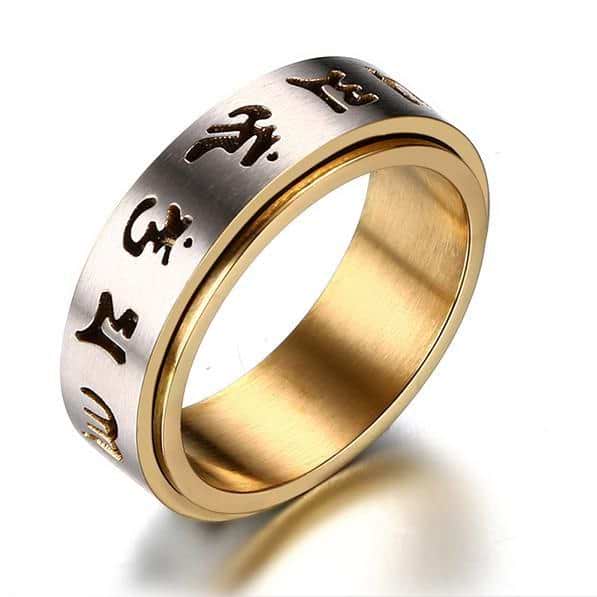 Om Mani Padme Hum Spinning Ring - Image 3