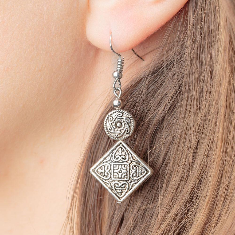 Oriental Dangle Earrings - Image 2