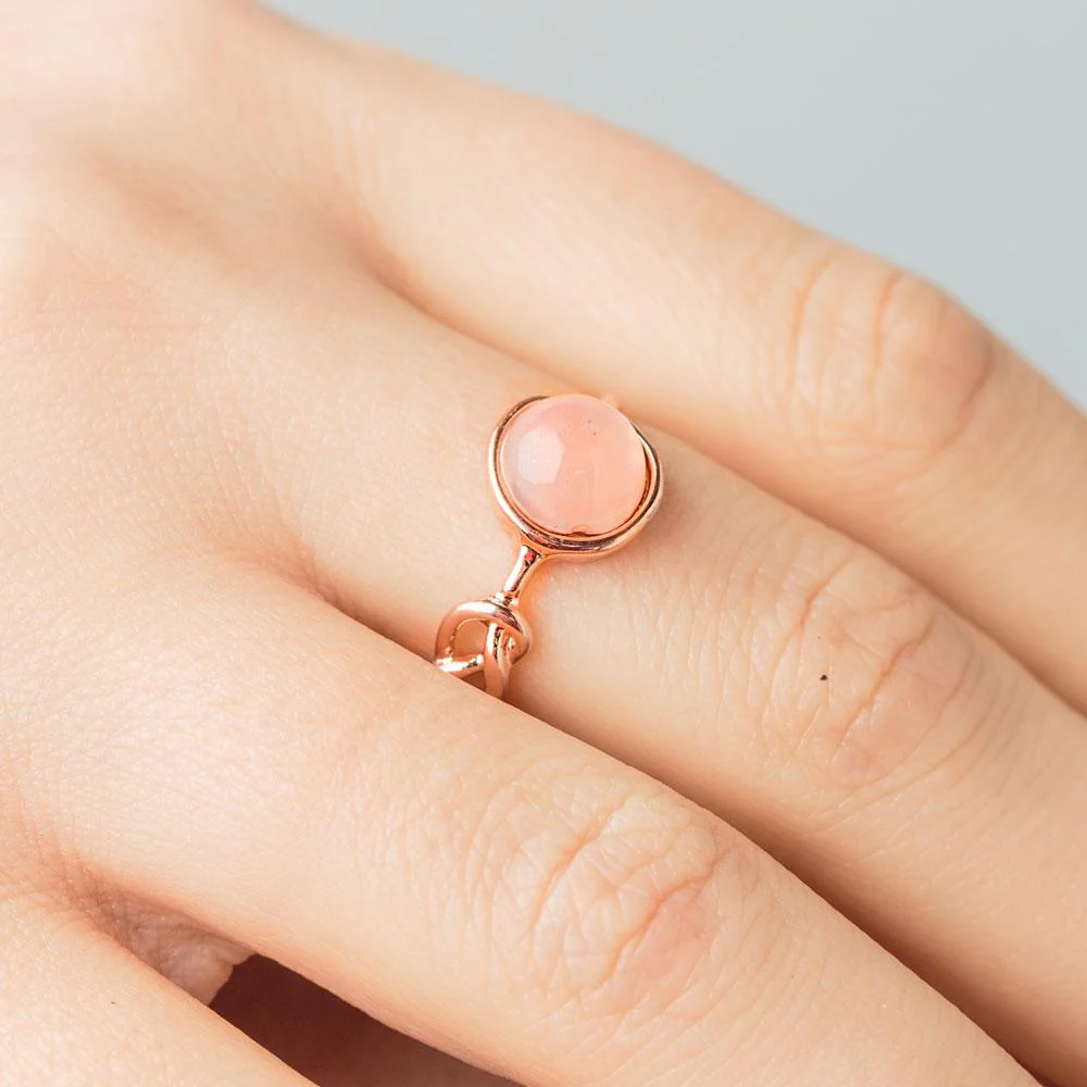 Pink Moonstone Crystal Ring - Image 2