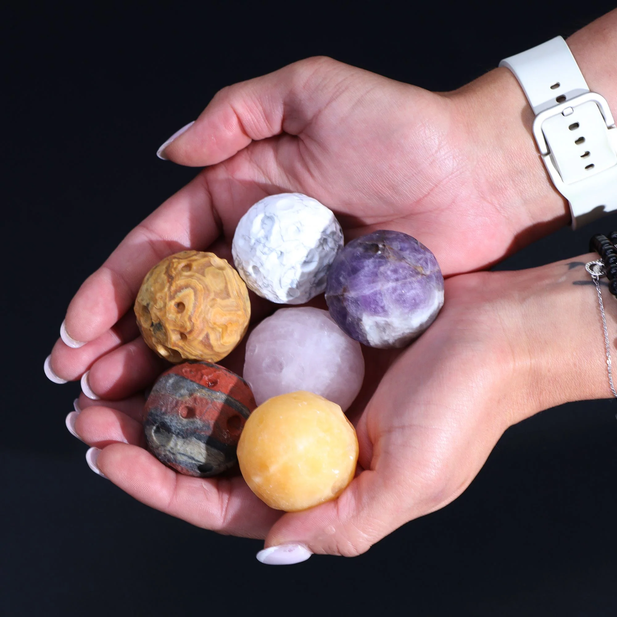 Planet Gemstones on Sola Goldstone Stand β Celestial Energy - Image 5