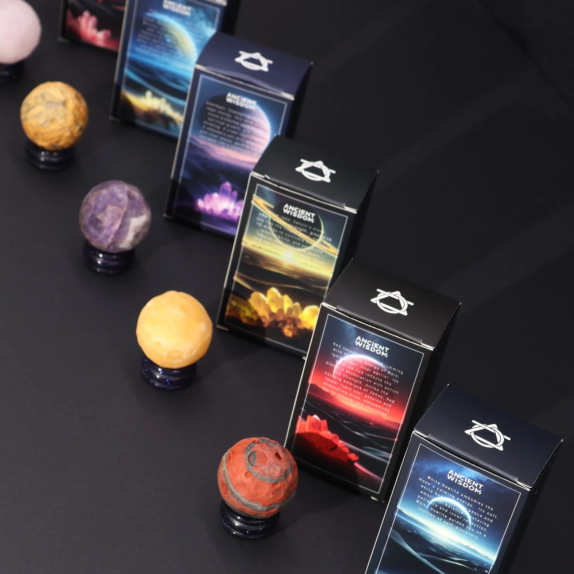 Planet Gemstones on Sola Goldstone Stand β Celestial Energy - Image 8