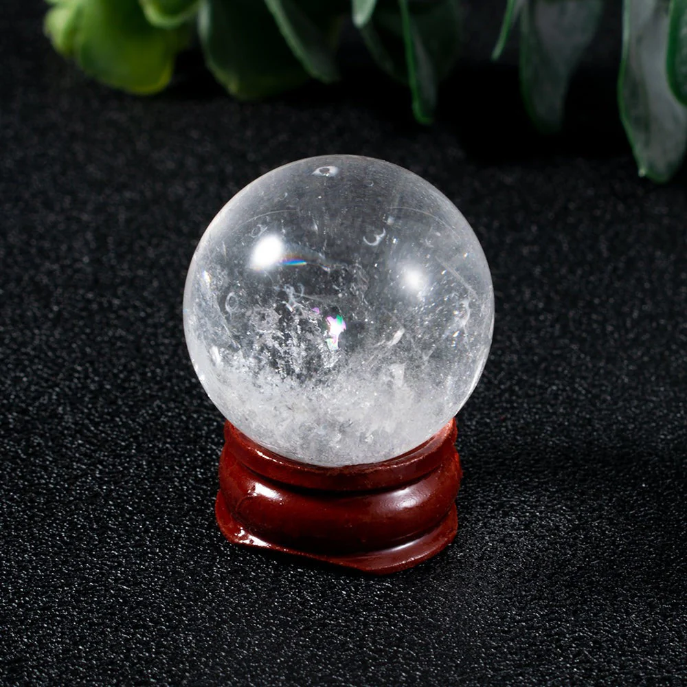 Polished Clear Quartz Crystal Ball - Image 2