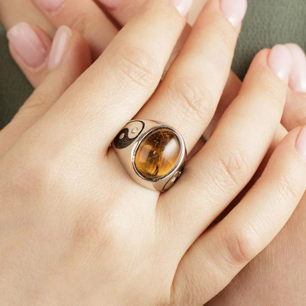Power Tiger's Eye Gemstone Ring - Image 3