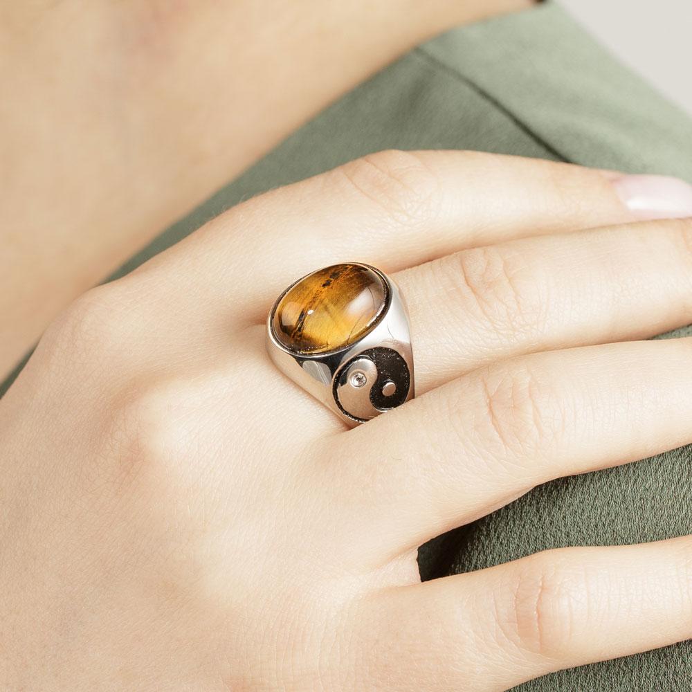 Power Tiger's Eye Gemstone Ring - Image 5