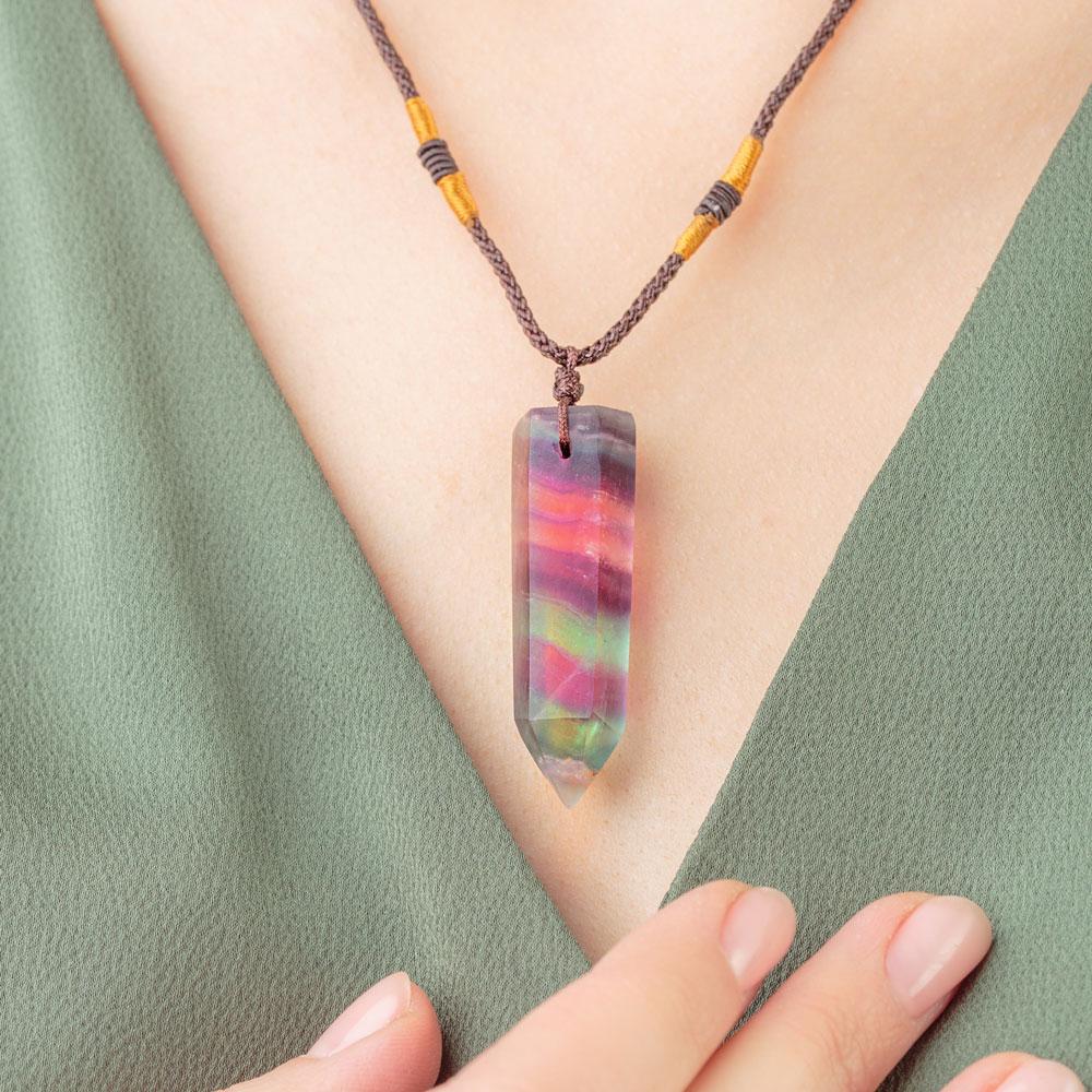 Pure Crystal Fluorite Wand Necklace - Image 2