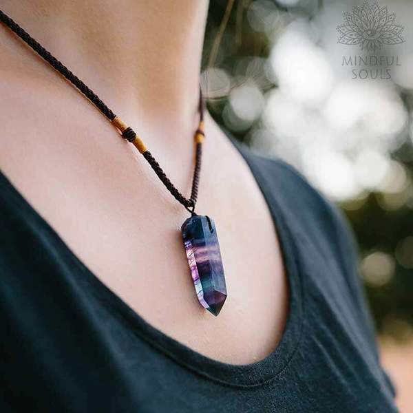 Pure Crystal Fluorite Wand Necklace - Image 4