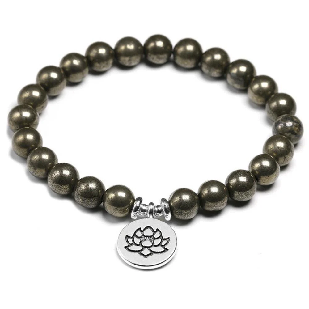 Pyrite Crystal Charm Bracelet - Image 3