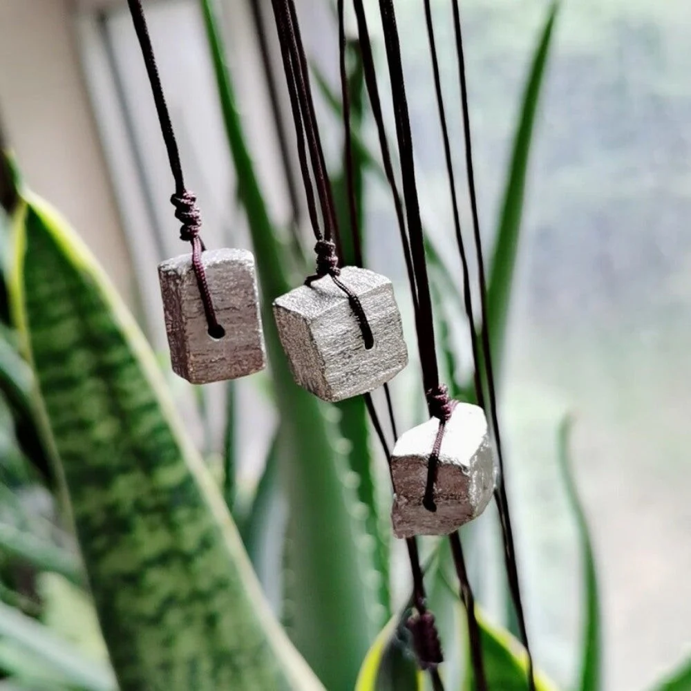 Pyrite Crystal Necklace Pendant - Image 4