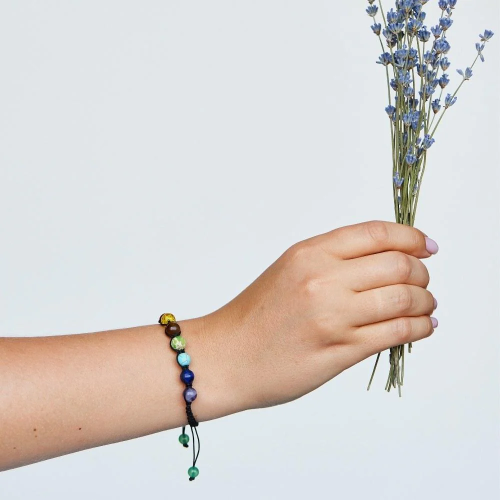 Rainbow Chakra Bead Bracelet - Image 4