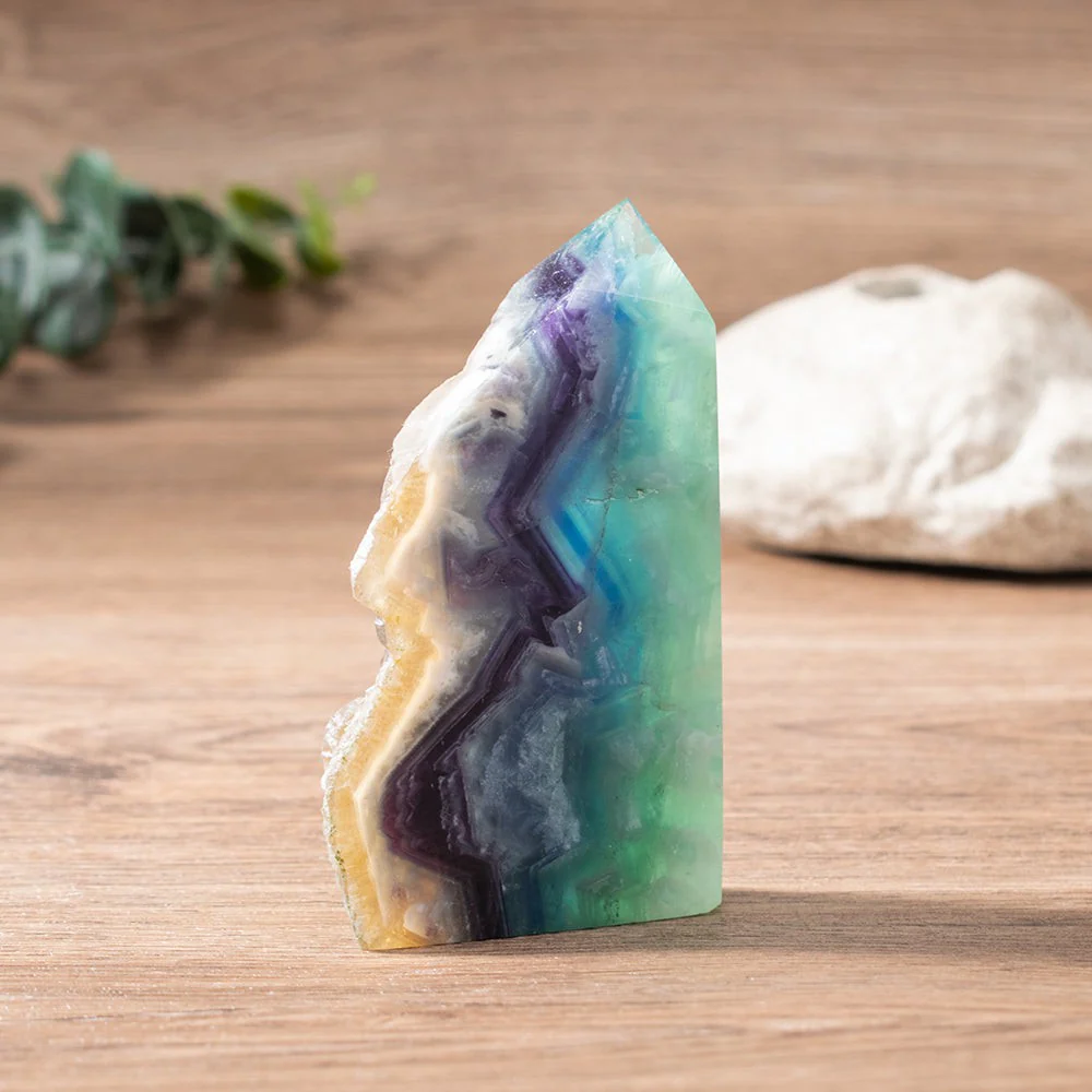 Rare Formation Rainbow Fluorite Point - Image 3