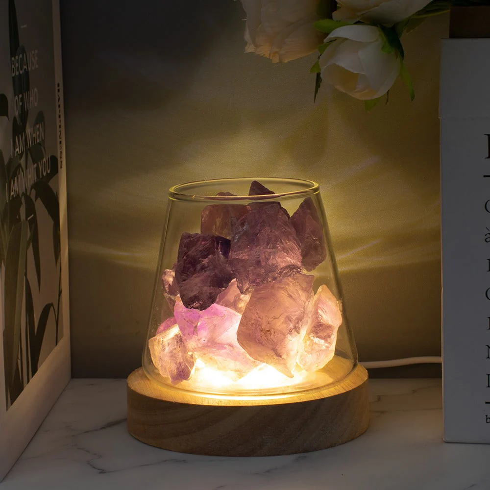 Raw Gemstone Essential Oil Diffuser With Light - Image 8