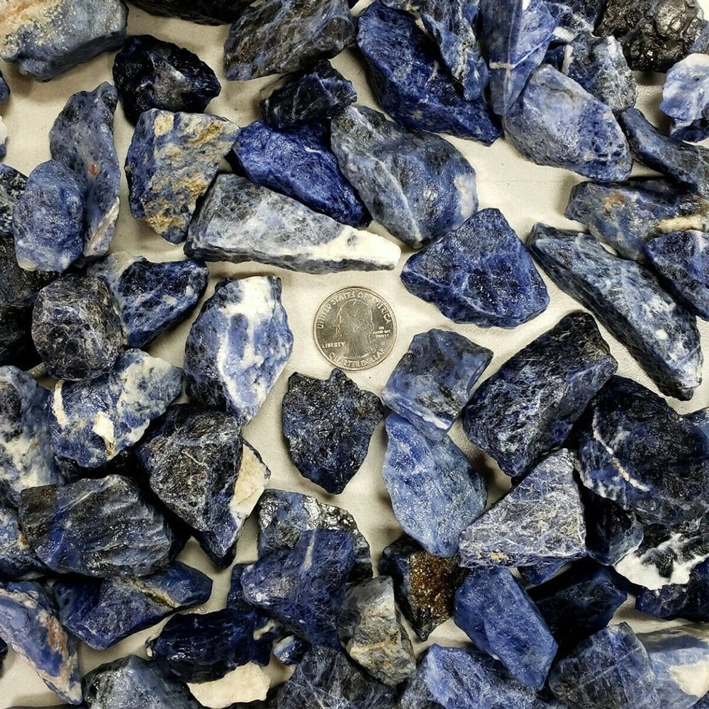 Raw Natural Blue Sodalite Stones - Image 2