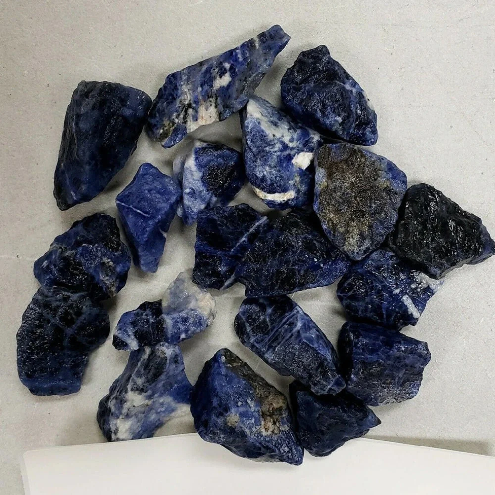 Raw Natural Blue Sodalite Stones - Image 3
