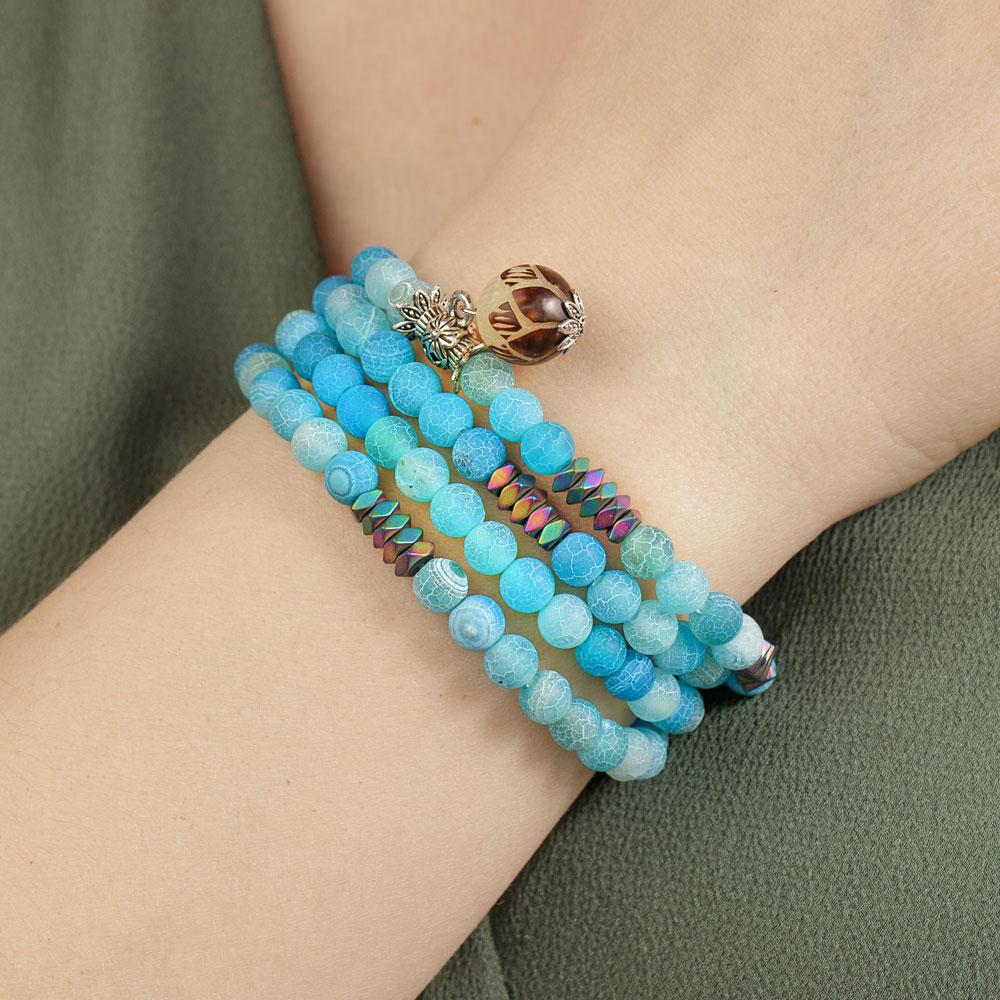 Relaxing Blue Onyx Stone Mala - Image 3