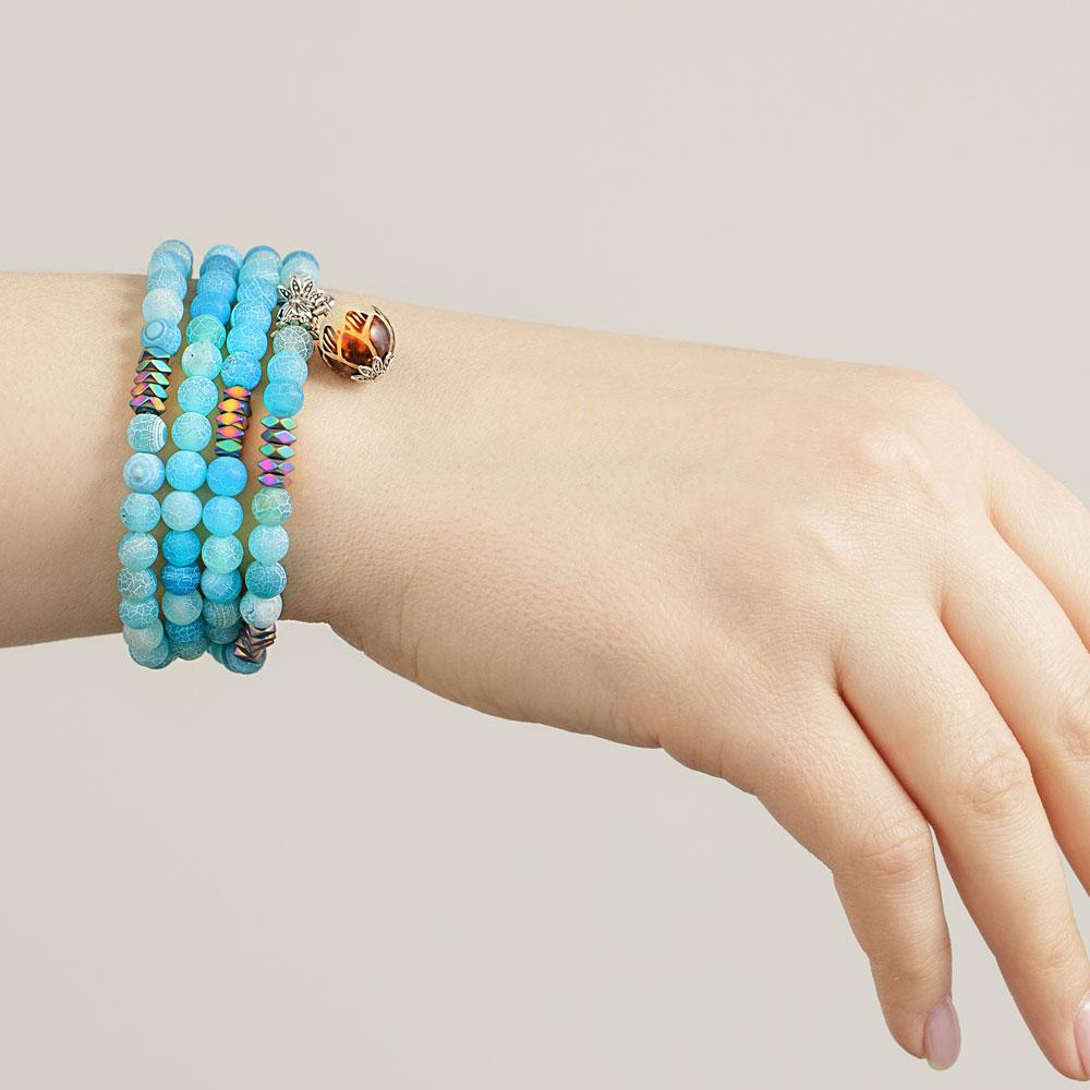 Relaxing Blue Onyx Stone Mala - Image 4