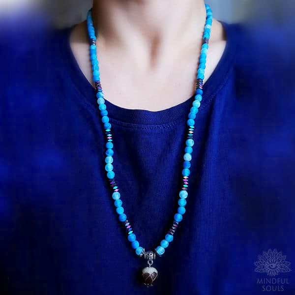 Relaxing Blue Onyx Stone Mala - Image 7