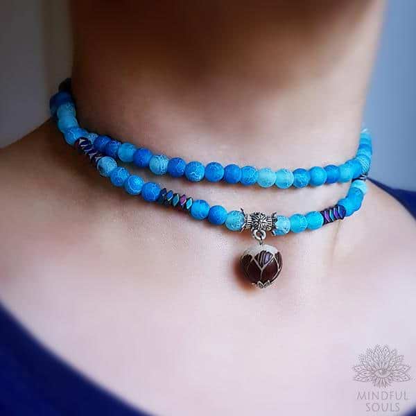 Relaxing Blue Onyx Stone Mala - Image 8