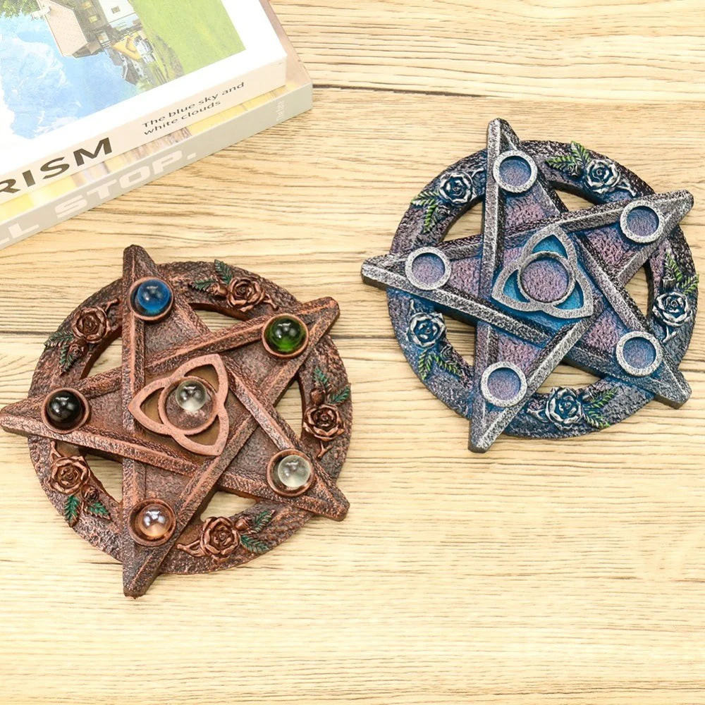 Retro Pentagram Crystals Display Stand