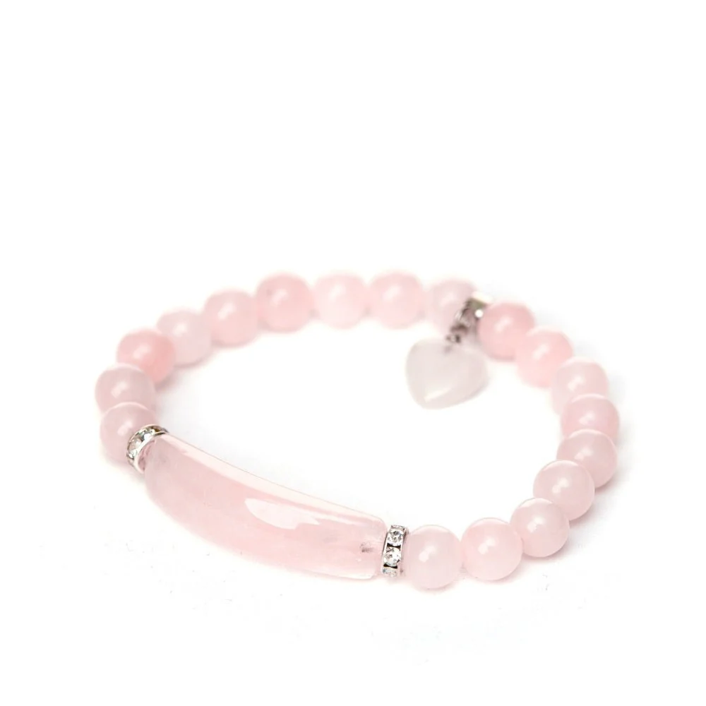 Rose Quartz Beaded Bracelet For Women - Image 5
