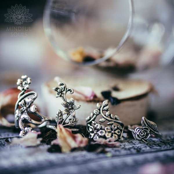 Sacred Blooming Flowers Ring Set - Image 6