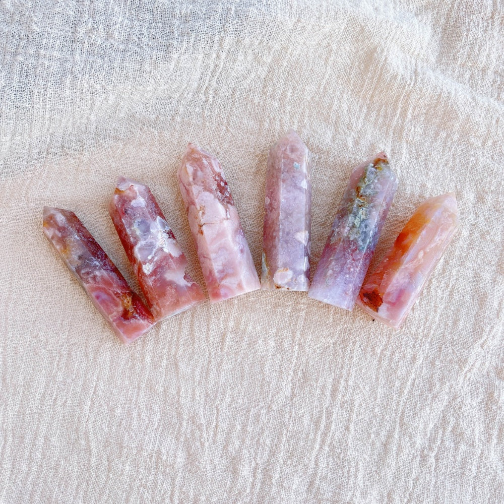 Sakura Flower Agate Crystal Point - Image 5