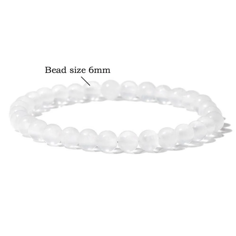 Selenite Crystal Bead Bracelet - Image 5