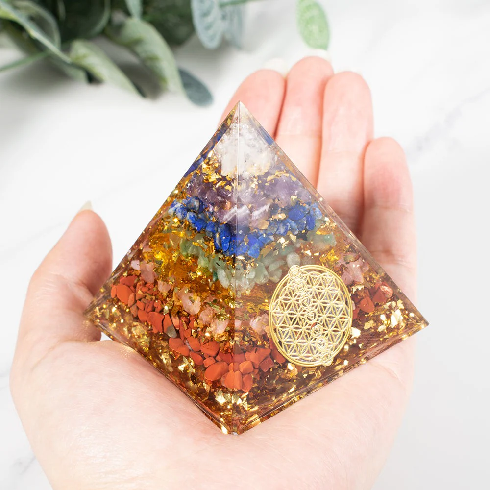 Seven Chakra Energy Orgone Pyramid - Image 2